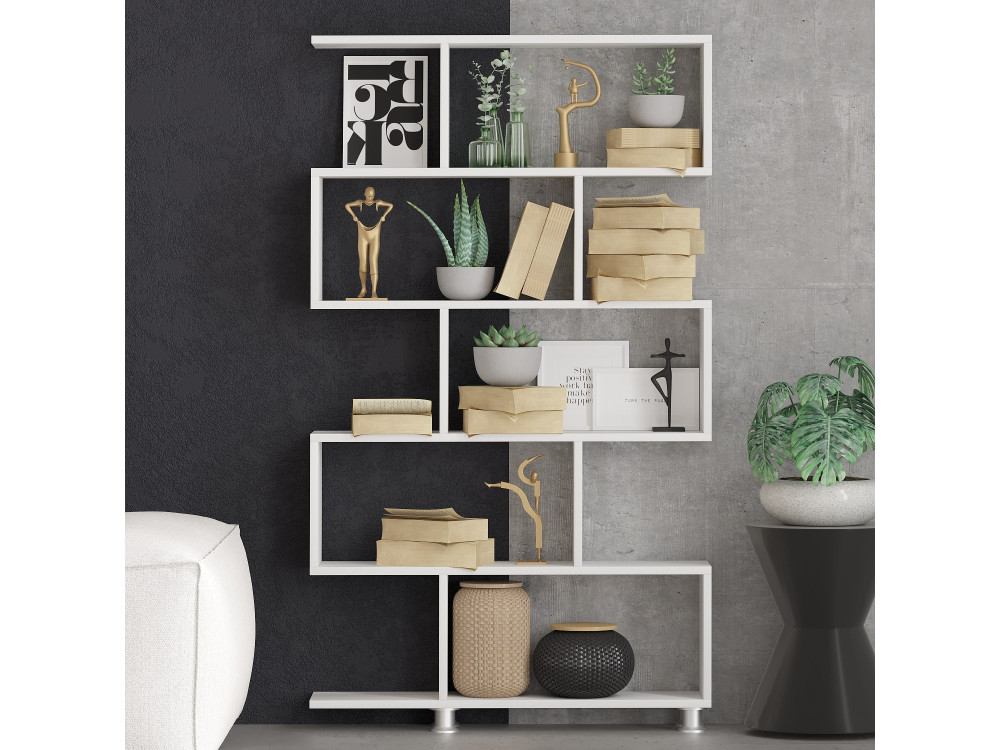 Bücherregal aus Holz "Nilüfer" - 90 x 20 x 156 cm - Weiß