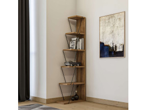 Bücherregal aus Holz „Nove“ – 50 x 22 x 150 cm – Braun 2