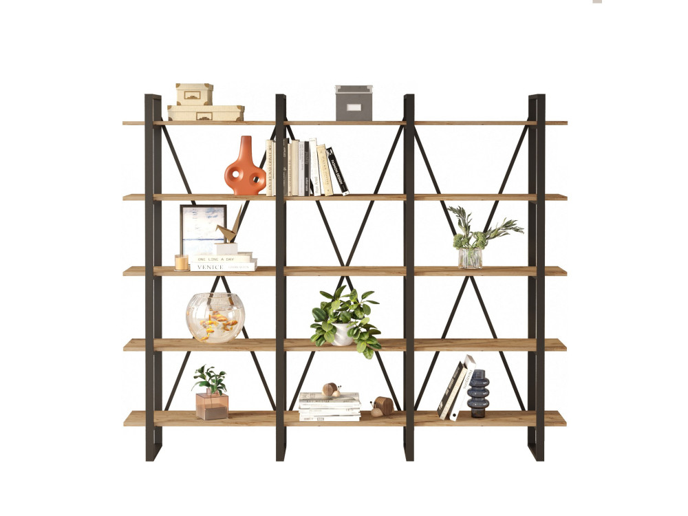 Bücherregal aus Holz "ML4" - 219 x 34 x 180 cm - Atlantische Kiefer