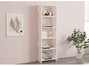 Bücherregal aus Holz "New" - 50 x 19 x 160 cm - Weiß 2