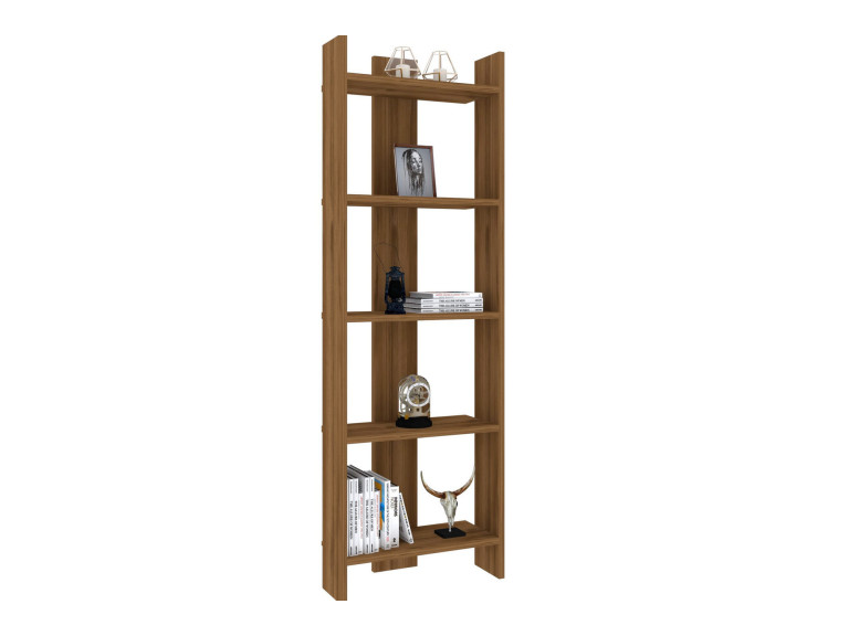 Bücherregal aus Holz "Virba" - 52 x 22 x 149 cm - Walnussholz