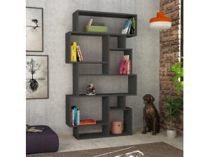 Holz Bücherregal "Karmato" 96 x 25,5 x 168,5 cm - Anthrazit 2