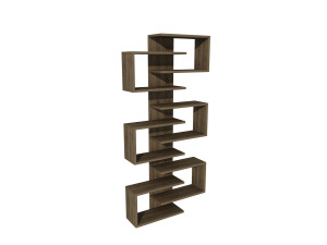 Bücherregal aus Holz "Lotus" - 75 x 21 x 161 cm - Walnussholz