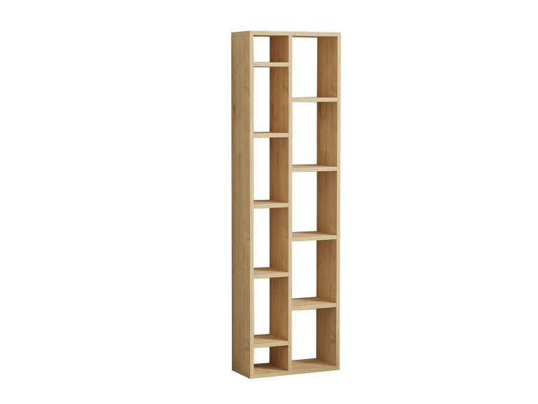 Holz Bücherregal "Tomi" - 45 x 20 x 150 cm - Eiche Saphir