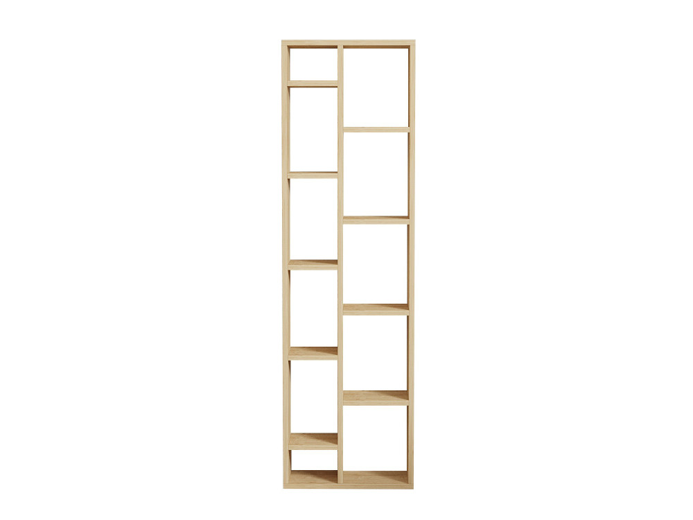 Holz Bücherregal "Tomi" - 45 x 20 x 150 cm - Eiche Saphir