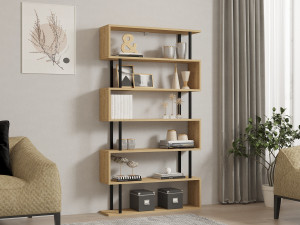 Bücherregal aus Holz "Hector" - 90 x 22 x 162 cm - Saphir 2