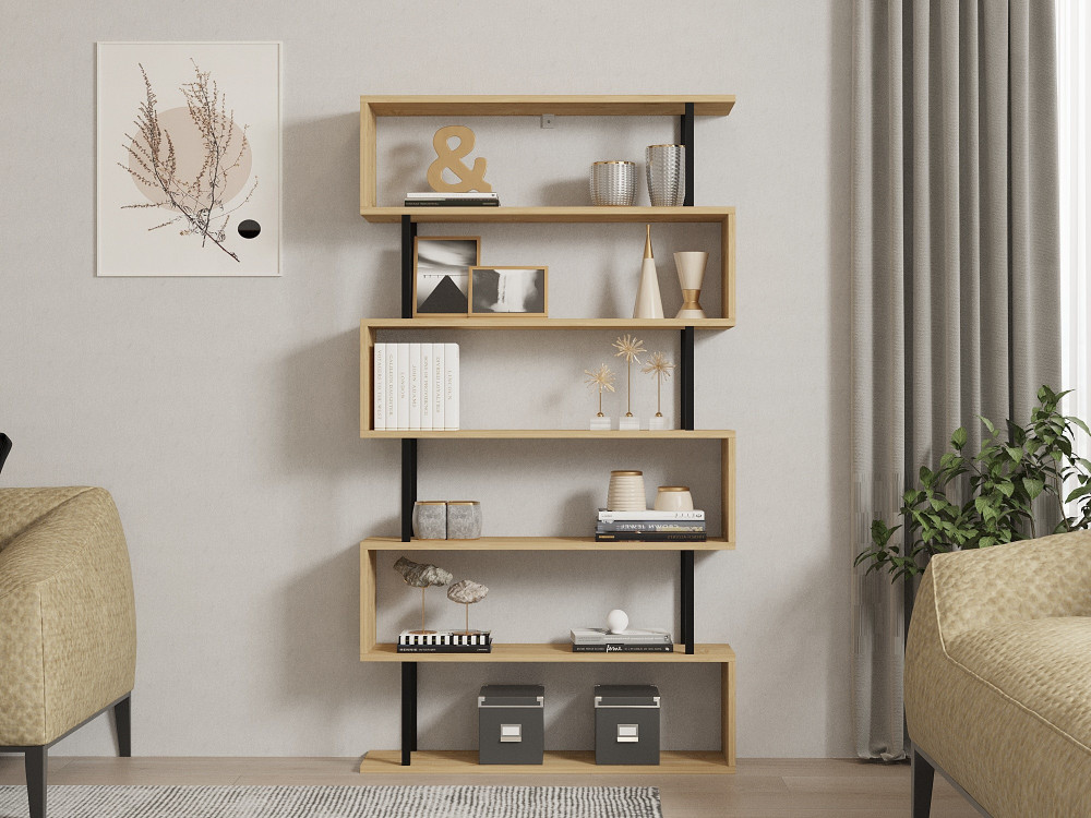 Bücherregal aus Holz "Hector" - 90 x 22 x 162 cm - Saphir