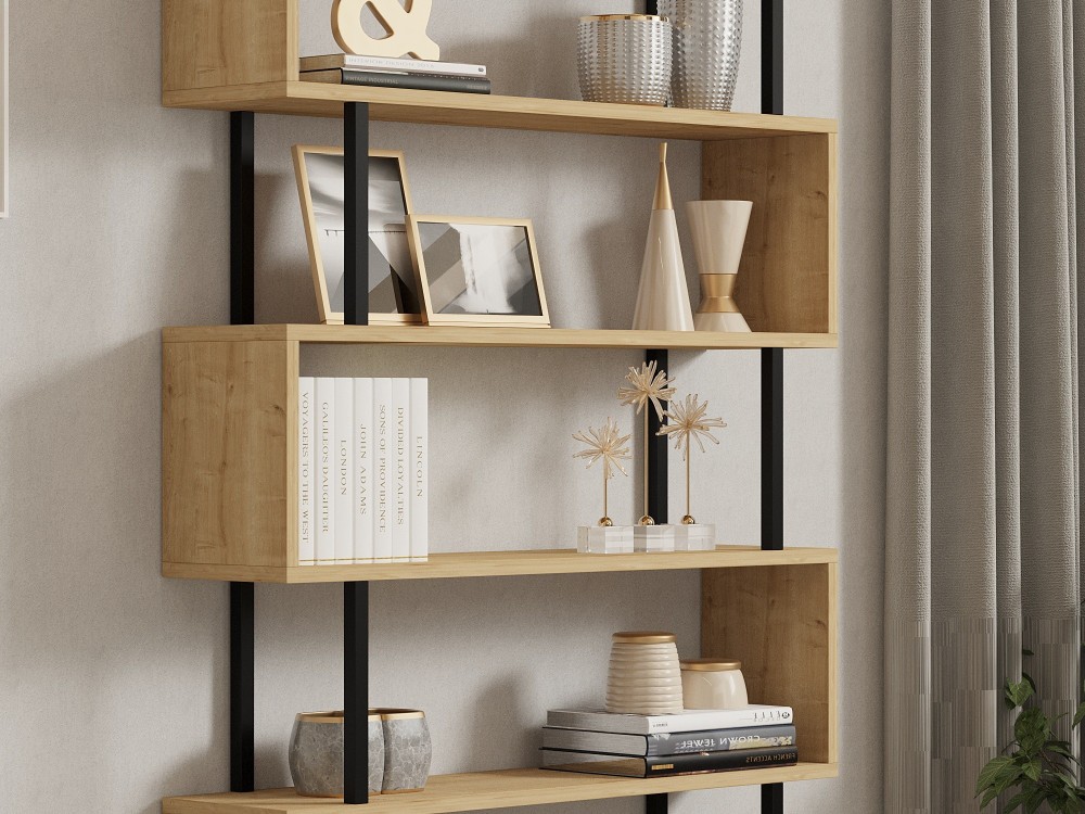 Bücherregal aus Holz "Hector" - 90 x 22 x 162 cm - Saphir