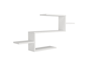 Holz Bücherregal "Twist" - 104 x 14 x 49 cm - Weiß