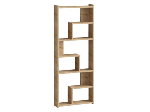 Holz Bücherregal "Megg" - 60 x 15 x 150 cm - Eiche