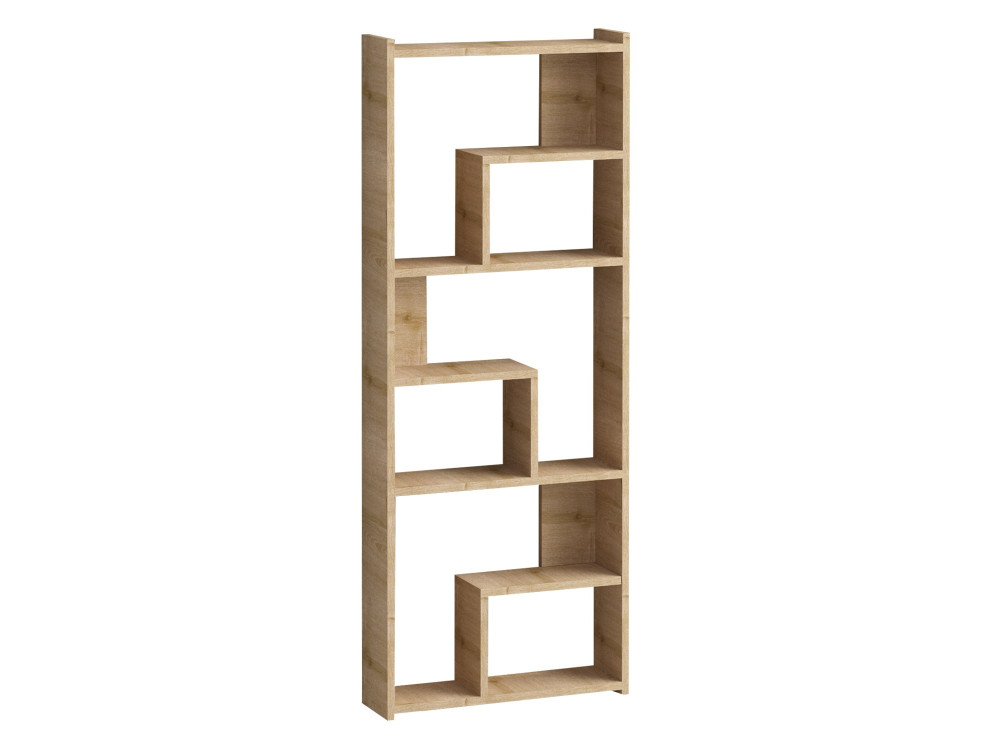 Holz Bücherregal "Megg" - 60 x 15 x 150 cm - Eiche