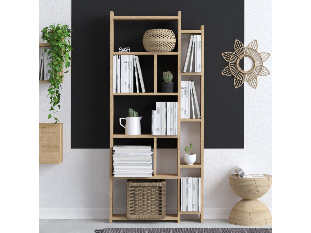 Bücherregal aus Holz "Momo" - 65 x 15 x 150 cm - Eiche