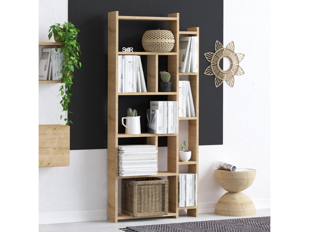 Bücherregal aus Holz "Momo" - 65 x 15 x 150 cm - Eiche
