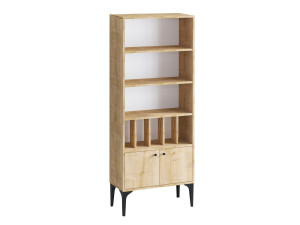 Holz Bücherregal "Pollux" - 60 x 30 x 175 cm - Eiche Saphir