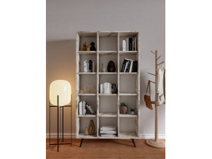 Holz Bücherregal "Zipa" 100 x 25 x 184 cm - Eiche 2