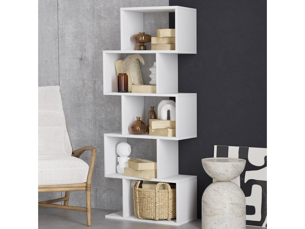 Holz Bücherregal "Meric" 60 x 30 x 150 cm - Weiß