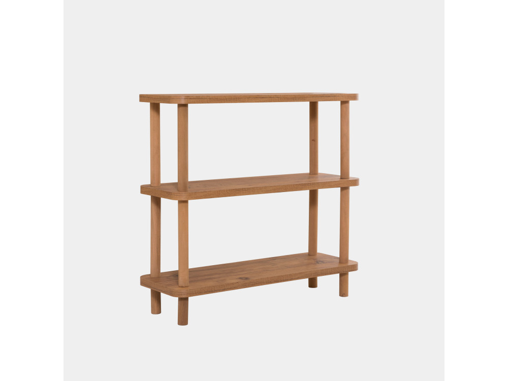 Holz Bücherregal "Step" - 80 x 28 x 75 cm - Braun