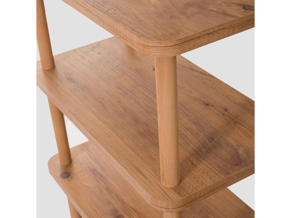 Holz Bücherregal "Step" - 80 x 28 x 75 cm - Braun