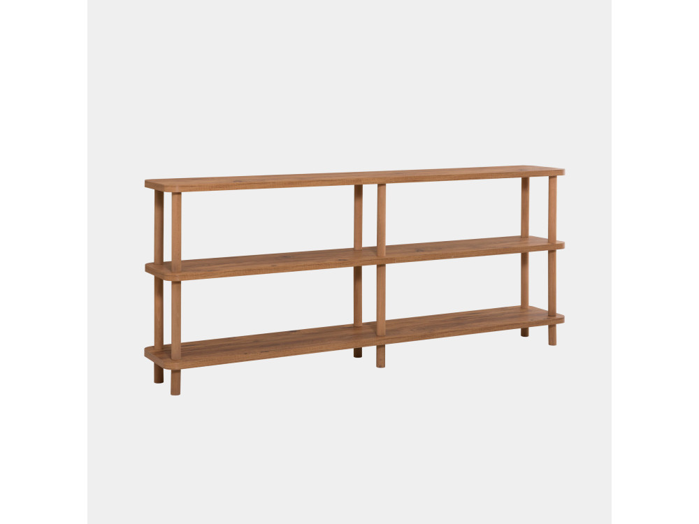 Holz Bücherregal "Zen" - 180 x 35 x 75 cm - Braun