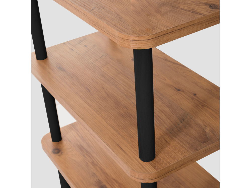 Holz Bücherregal "Zen" - 180 x 35 x 75 cm - Schwarz