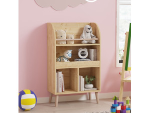 Bücherregal aus Holz "Minola" - 60 x 30 x 102 cm - Beige 2