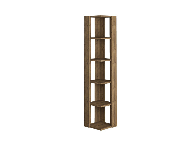 Holz Bücherregal "Nati" - 32 x 32 x 161 cm - Braun