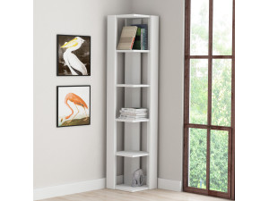Holz Bücherregal "Nati" - 32 x 32 x 161 cm - Weiß 2