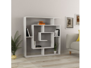 Holz Bücherregal "Labirent" - 125 x 22 x 129 cm - Weiß 2