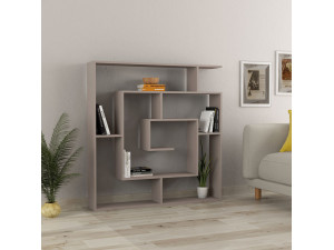 Holz Bücherregal "Labirent" - 125 x 22 x 129 cm - Helles Mokka 2