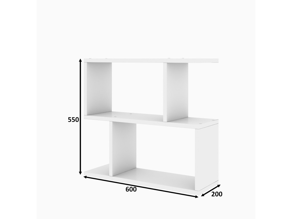 Beistelltisch aus Holz "Lale" - 60 x 20 x 55 cm - Weiß