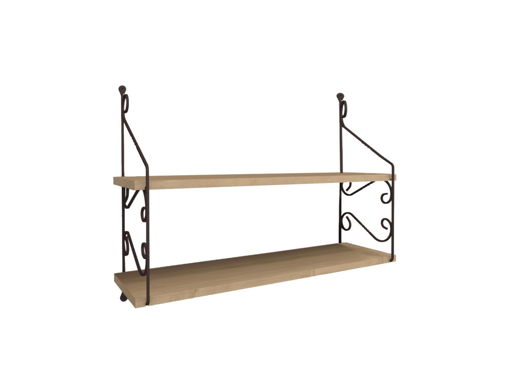 Wandregal aus Holz "Seramoni" - 72 x 22 x 51 cm - Eiche