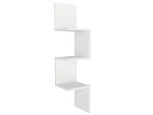 Wandregal aus Holz "Corner" - 25 x 25 x 105 cm - Weiß