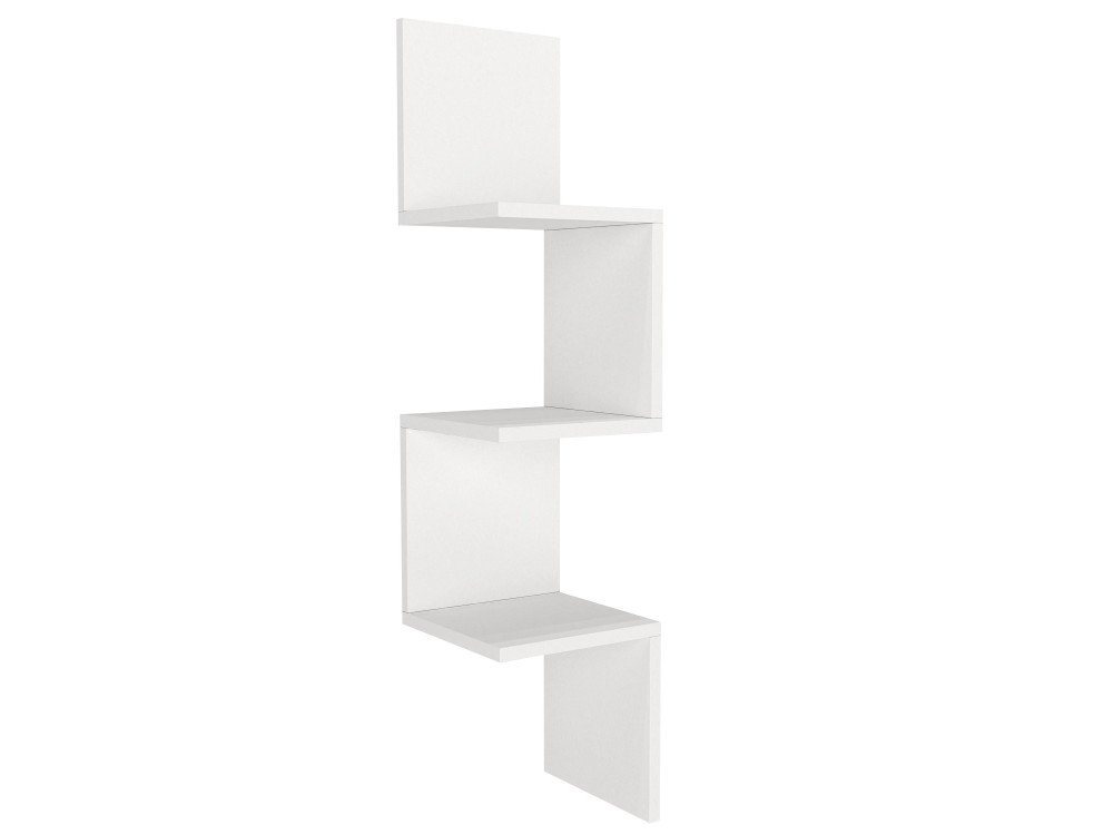 Wandregal aus Holz "Corner" - 25 x 25 x 105 cm - Weiß