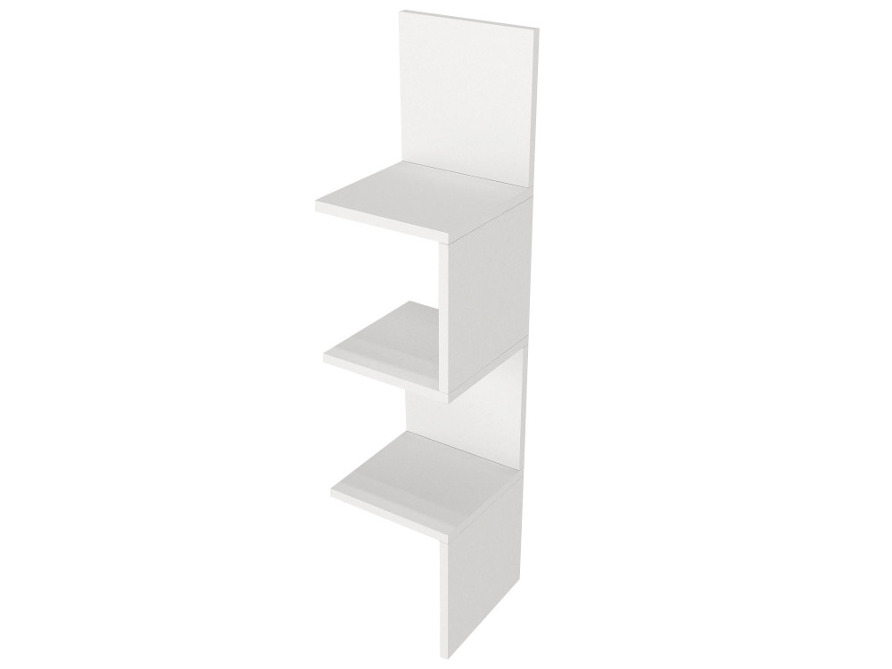 Wandregal aus Holz "Corner" - 25 x 25 x 105 cm - Weiß
