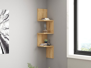 Wandregal aus Holz "Zikzak" - 25 x 25 x 105 cm - Saphir 2
