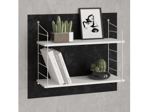 Wandregal aus Holz "Armoni" - 72 x 20 x 58 cm - Weiß 2