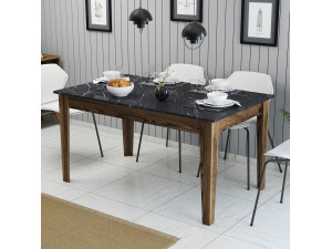 Holz Esstisch "Milan500" - 145 x 88 x 75 cm - Schwarz 2