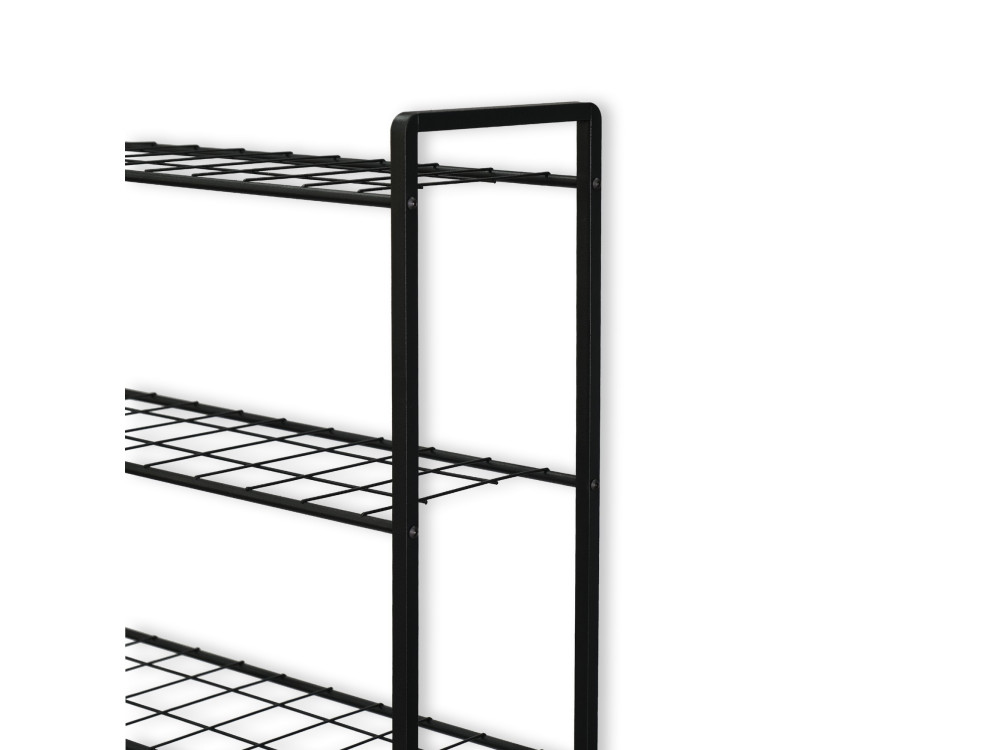 Waschmaschinenmöbel aus Metall "Nigel" - 68 x 24 x 150 cm - Schwarz