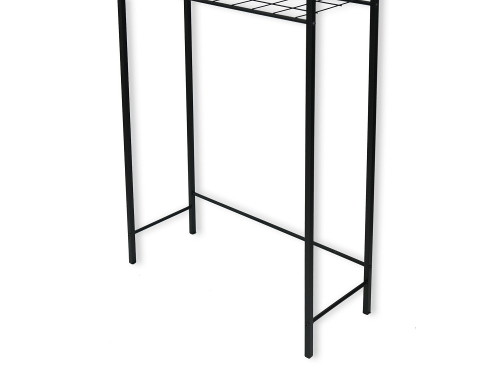 Waschmaschinenmöbel aus Metall "Nigel" - 68 x 24 x 150 cm - Schwarz