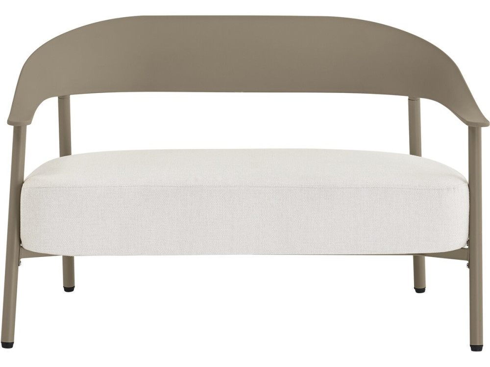 Gartensofa aus Kunststoff und Metall "Céora" - 2-Sitzer - Taupe