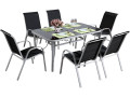 Gartensitzgruppe aus Textilene "Cordoba" - Phoenix - 6 Personen - Schwarz