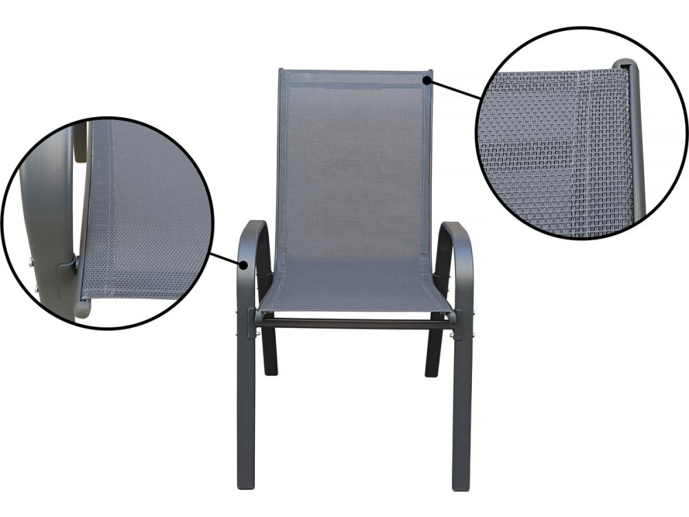 Garten-Essgruppe für 8 Personen „Cordoba XL 180“ – Grau