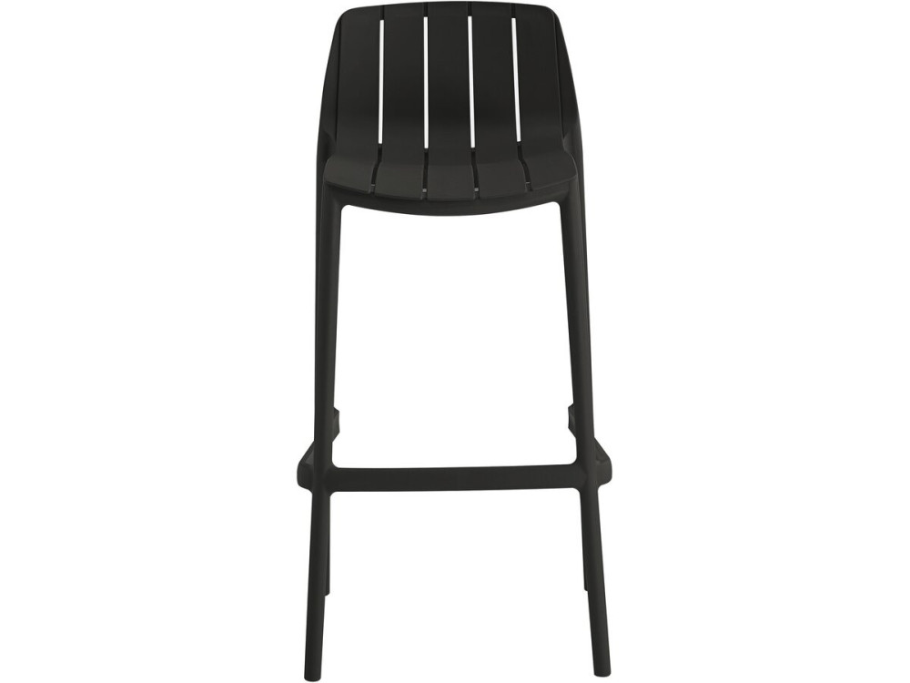 Bistro-Stapeltisch und -Hochstühle "Vaena" - 2-Sitzer - Schwarz