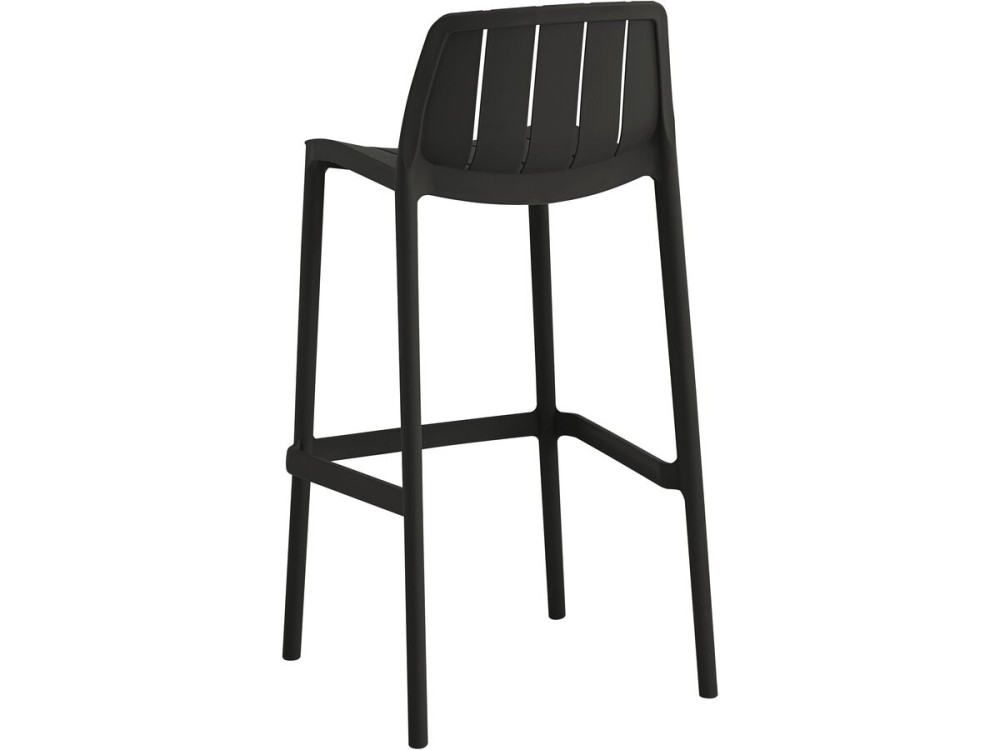 Bistro-Stapeltisch und -Hochstühle "Vaena" - 2-Sitzer - Schwarz