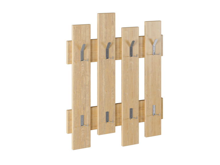 Wandgarderobe aus Holz "Wave" - 64 x 4 x 79 cm - Beige