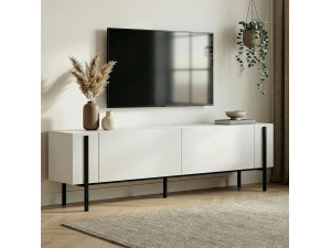 TV-Möbel aus Holz "Nexus" - 180 x 30 x 45 cm - Holz Schwarz / Schwarz 2