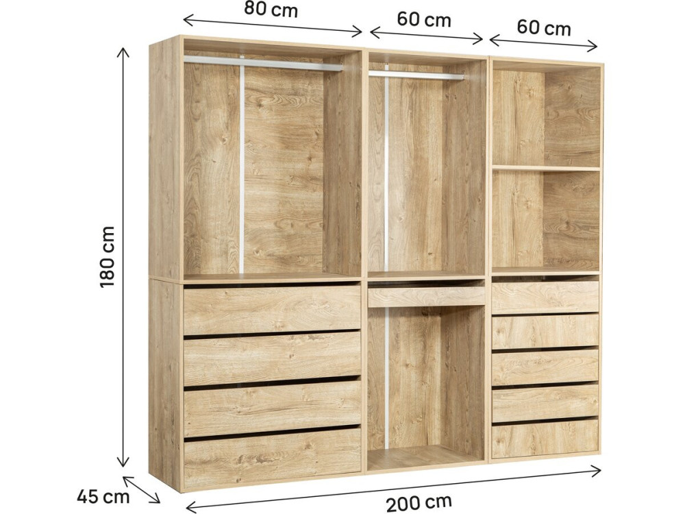 Modulares Ankleideset "Opera" - 3 Elemente - Beige