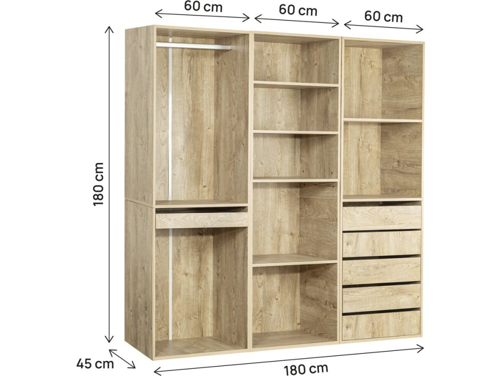 Modulares Ankleideset "Opera" - 3 Elemente - Beige