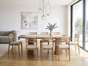 Ausziehbarer Esstisch aus Holz "Sylva" - 120/200 cm - 4 bis 8 Plätze - Braun 2