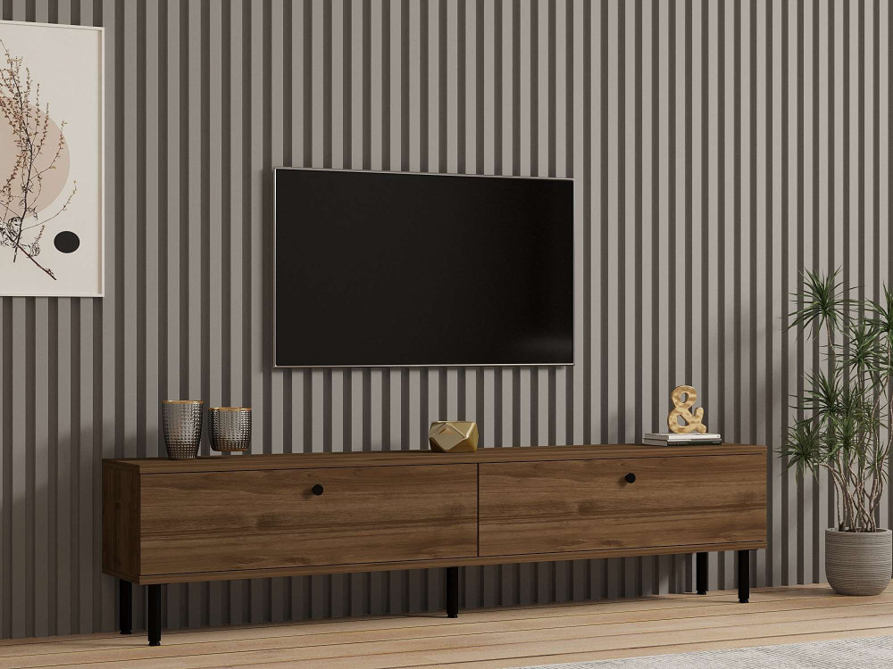 TV-Möbel aus Holz "Nantes" - 160 x 25 x 37 cm - Braun